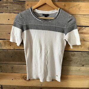 💰Tommy Hilfiger Monochrome Checkered Knit Top